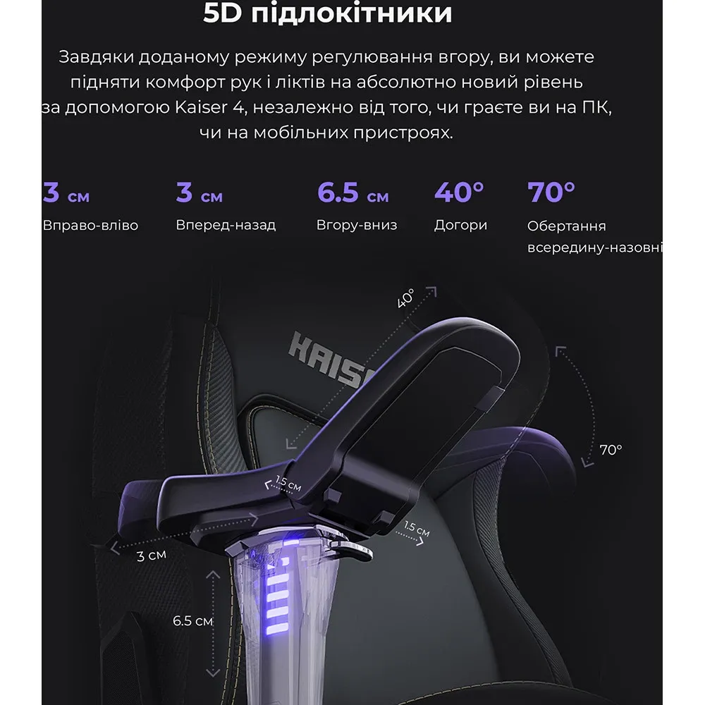 Крісло ігрове Anda Seat Kaiser 4 Size XL Violet (AD12YDDC-XLL-20-V-PV/C)