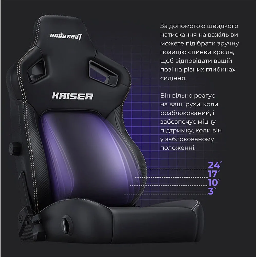 Крісло ігрове Anda Seat Kaiser 4 Size XL Violet (AD12YDDC-XLL-20-V-PV/C)
