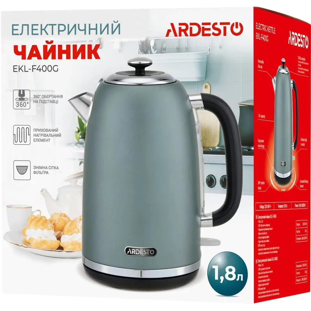 Електрочайник Ardesto Mint Harmony EKL-F400G