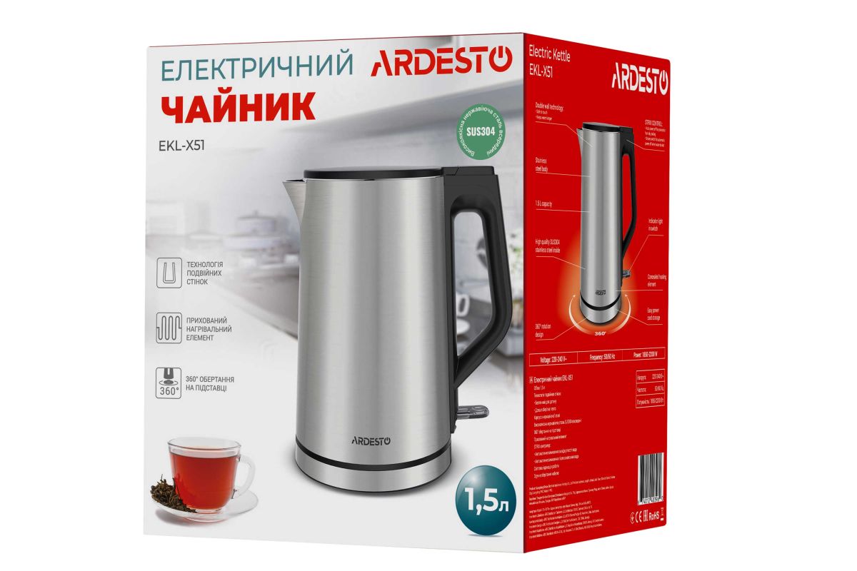 Електрочайник Ardesto Steel Collection EKL-X51