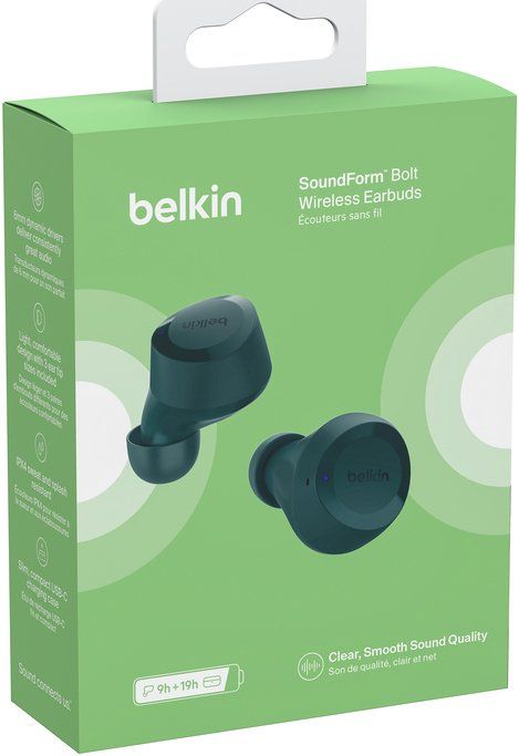 Навушники Belkin Soundform Bolt True Wireless Turquoise (AUC009BTTE)