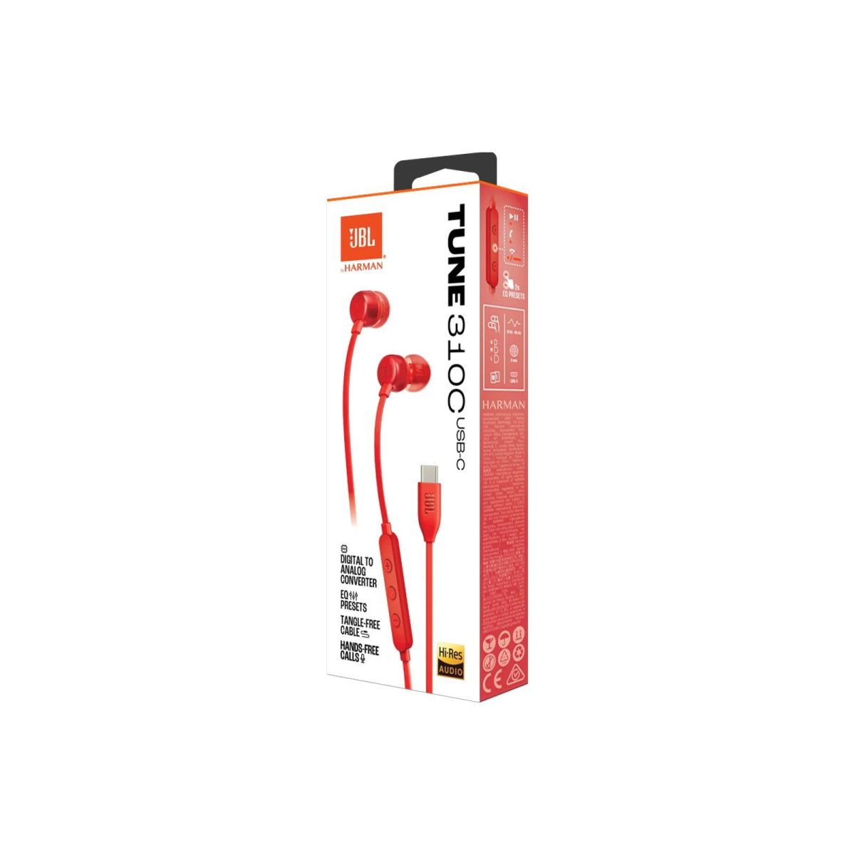 Навушники JBL Tune 310C USB-C Red