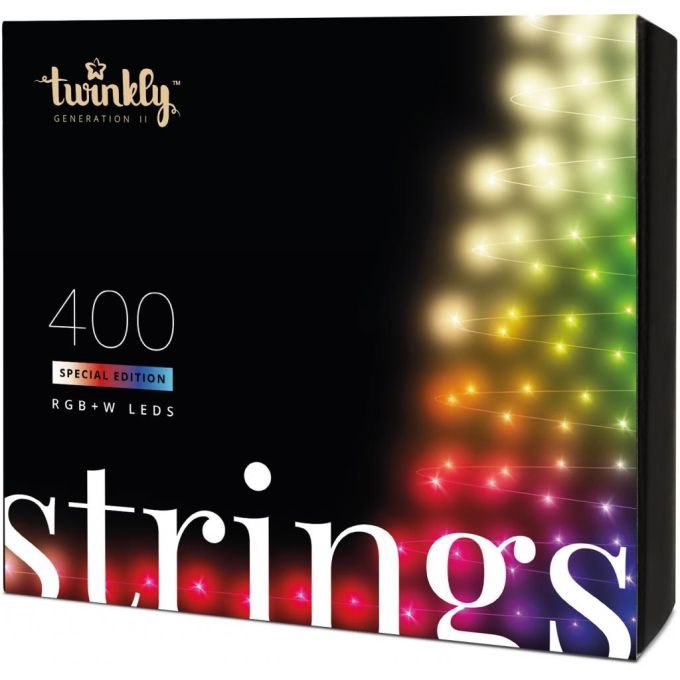 Гірлянда Smart LED Twinkly Strings RGBW 400 чорний (TWS400SPP-BEU)