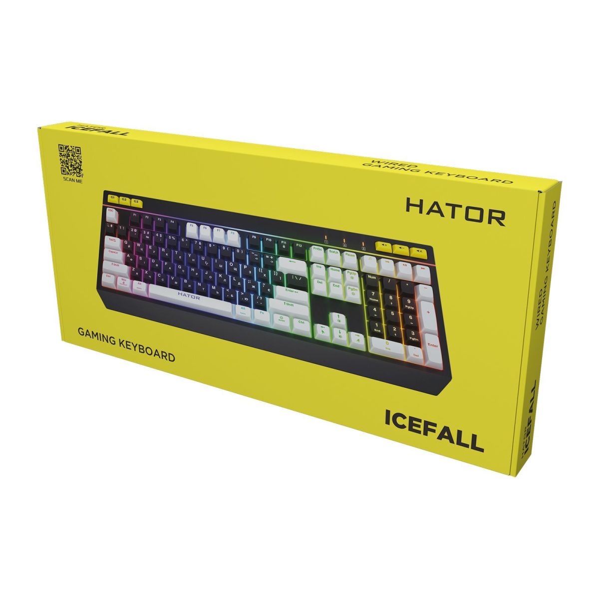 Клавіатура Hator Icefall Black White (HTK400UA)