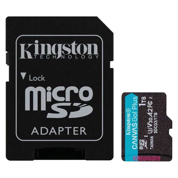 Карта пам'яті microSDXC Kingston Canvas Go! Plus 1TB UHS-I U3 V30 A2 Class 10 + SD (SDCG3/1TB)