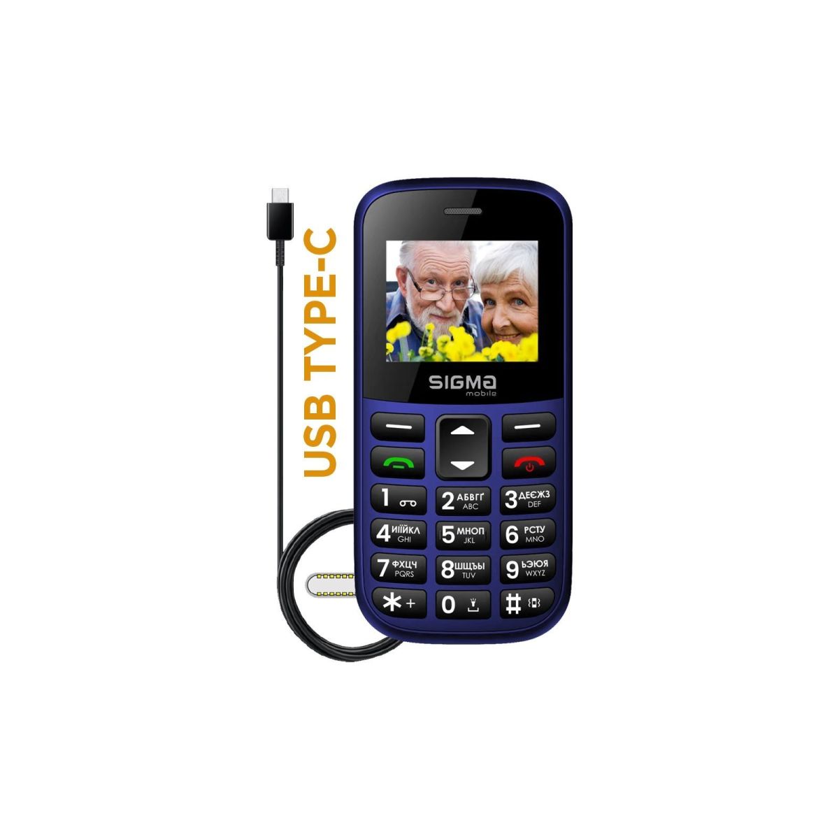 Мобільний телефон Sigma Comfort 50 Easy TYPE-C Blue