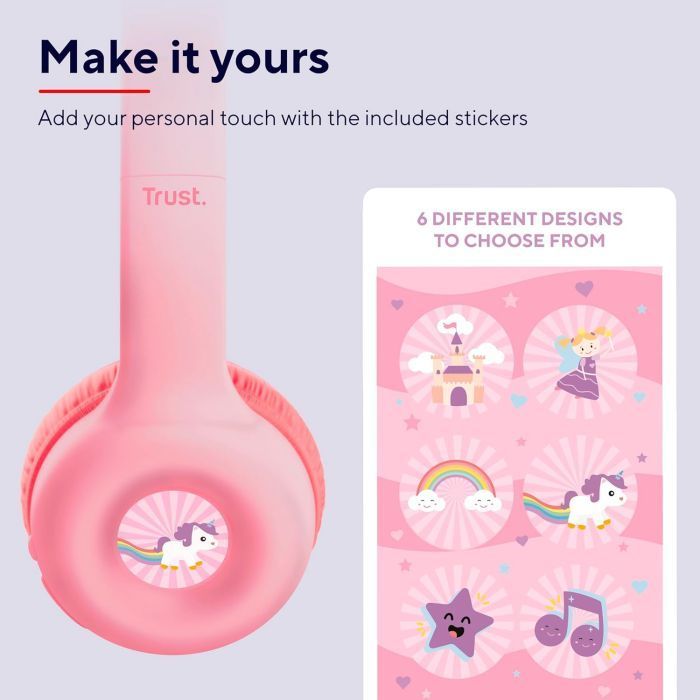 Навушники Trust Nouna Kids Wireless Pink