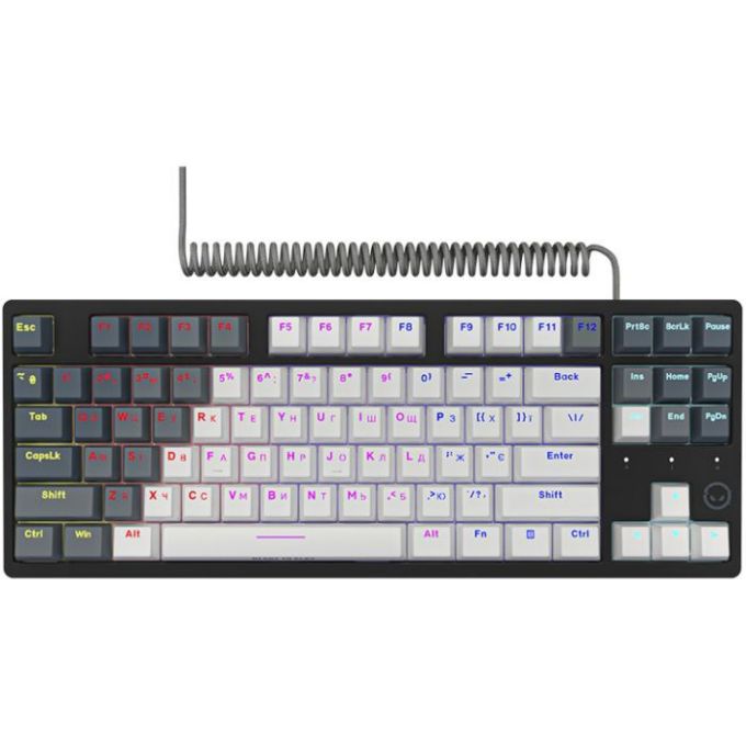 Клавіатура Lorgar Azar 514TKL RGB Mechanical USB UA White Grey (LRG-GK514TKL-WH-UA)