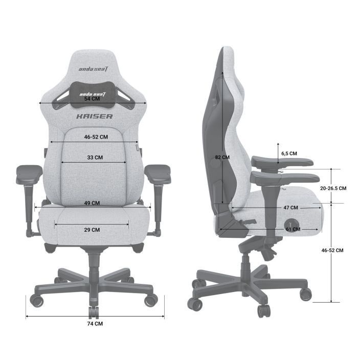 Крісло ігрове Anda Seat Kaiser 4 Size L Black (AD12YDDC-L-20-B-CF)