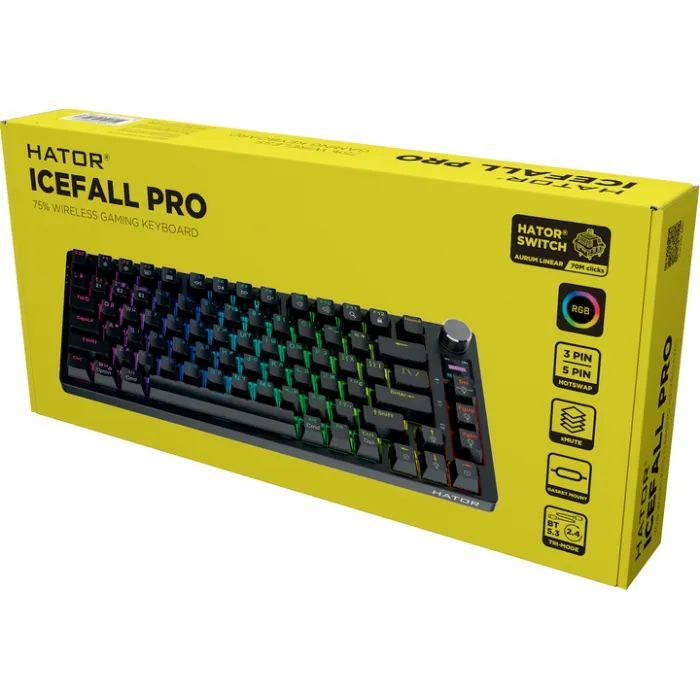 Клавіатура Hator Icefall Pro Wireless Black (HTK450UA)