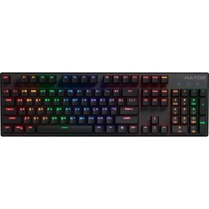 Клавіатура Hator Icefall Mecha Rainbow Wireless Black (HTK204UA)