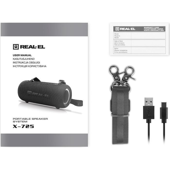 Акустична система REAL-EL X-725 Black