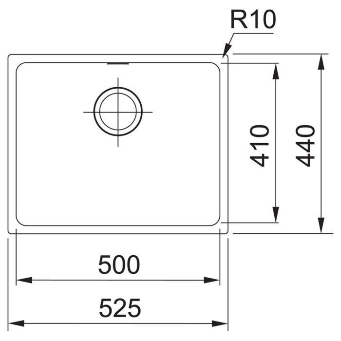 Мийка кухонна Franke Sirius SID 110-50 Чорний (125.0395.602)