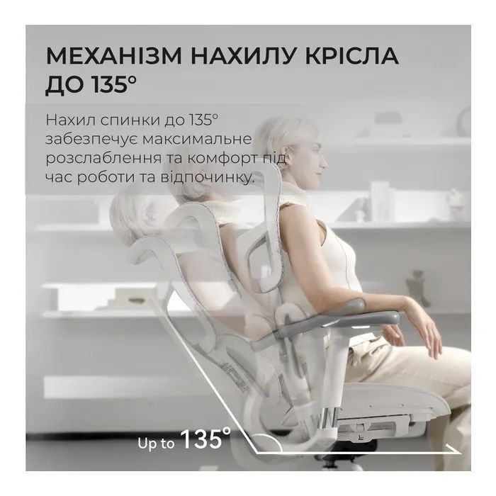 Офісне крісло Sihoo Doro S100 Mesh White (S100-M302)
