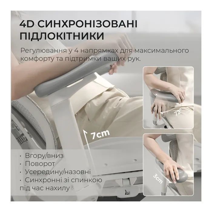 Офісне крісло Sihoo Doro S100 Mesh White (S100-M302)