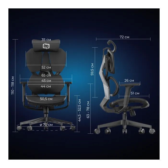 Крісло ігрове Sihoo Xallking X5C Mesh Black (X5C-301)