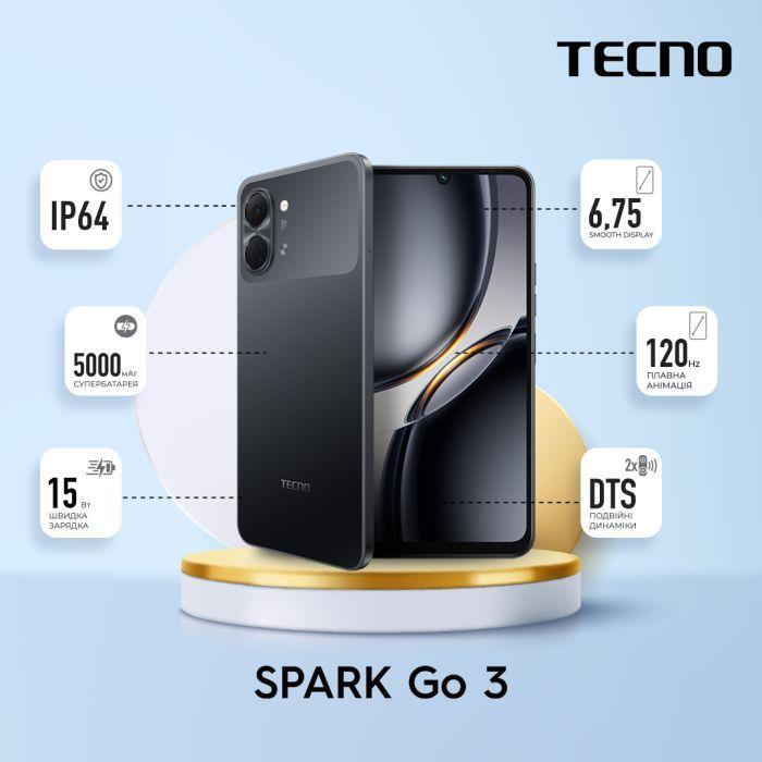 Смартфон Tecno Spark Go 3 4/64 Ink Black