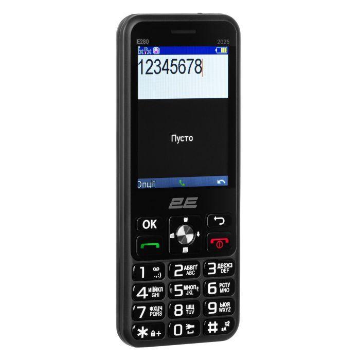 Мобільний телефон 2E E280 2025 Black + Батарея