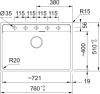 Мийка кухонна Franke Maris MRG 610-72 TL Сірий камінь (114.0720.005)