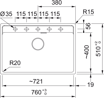 Мийка кухонна Franke Maris MRG 610-72 TL Сірий камінь (114.0720.005)