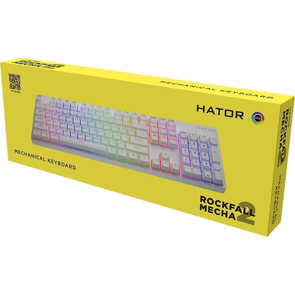 Клавіатура Hator Rockfall 2 Mecha Orange White (HTK-711)
