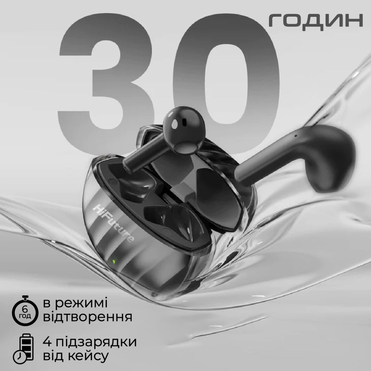 Навушники HiFuture FlyBuds3 Black