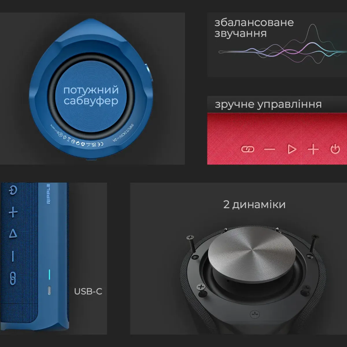 Акустична система HiFuture Ripple Blue