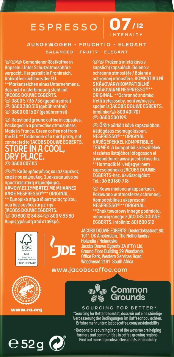 Кава в капсулах Jacobs Espresso Classico 10шт