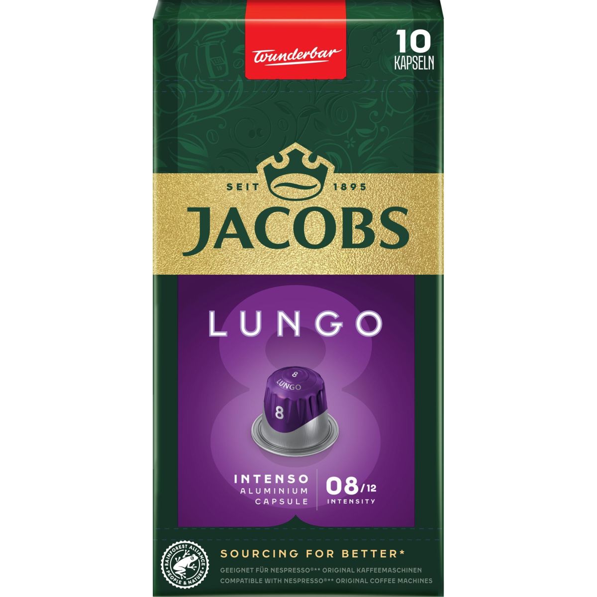 Кава в капсулах Jacobs Lungo Intenso 10шт