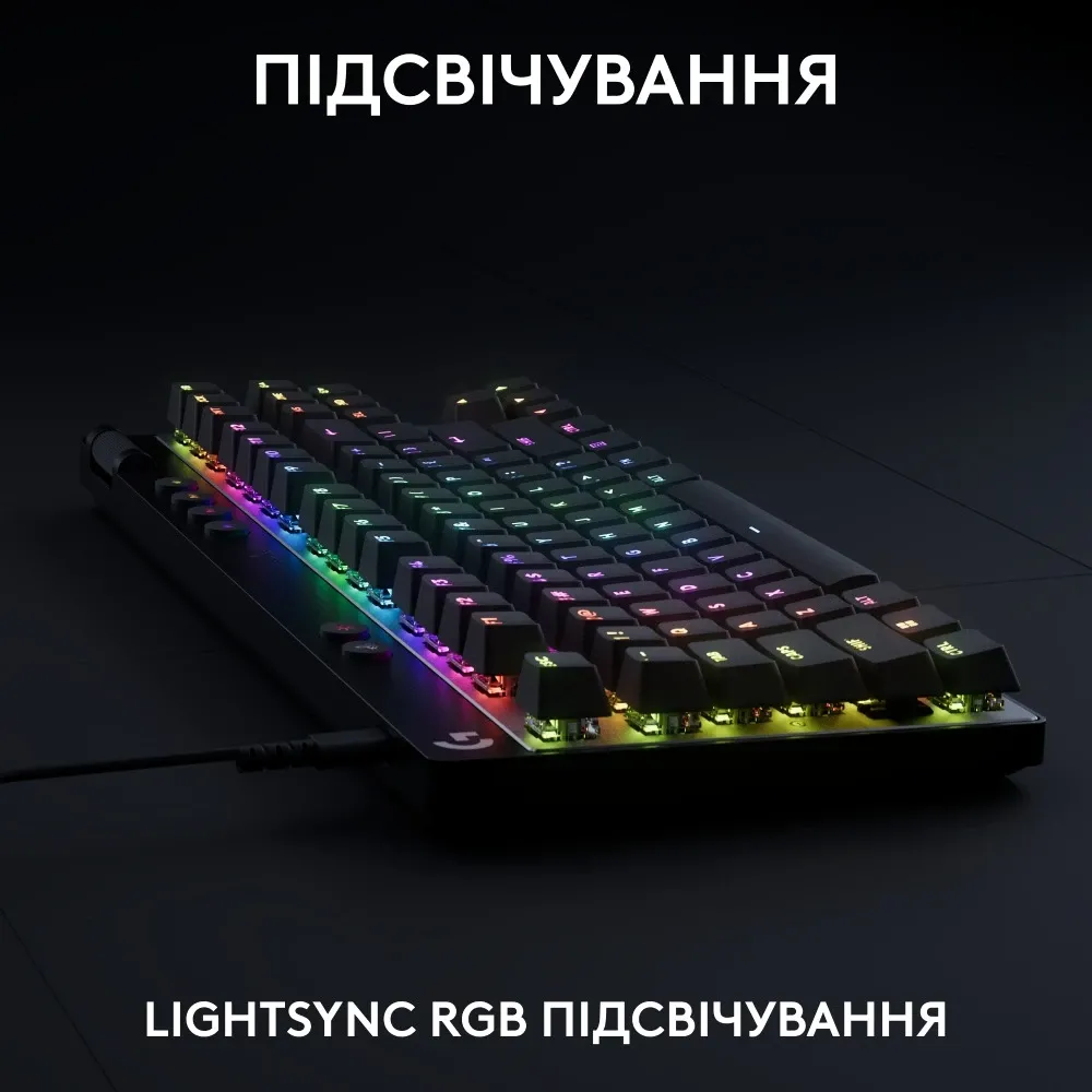 Клавiатура Logitech G PRO X TKL Rapid Black (920-013233)