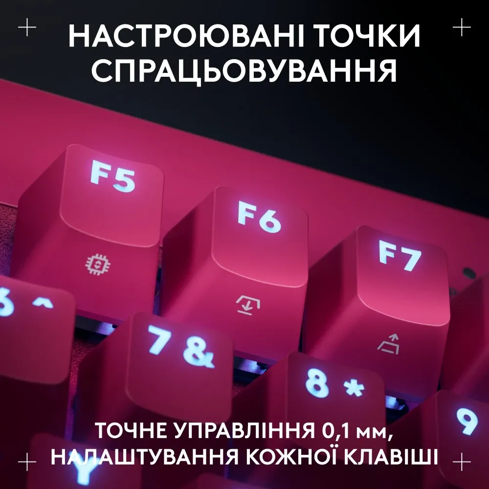Клавiатура Logitech G PRO X TKL Rapid Magenta (920-013253)
