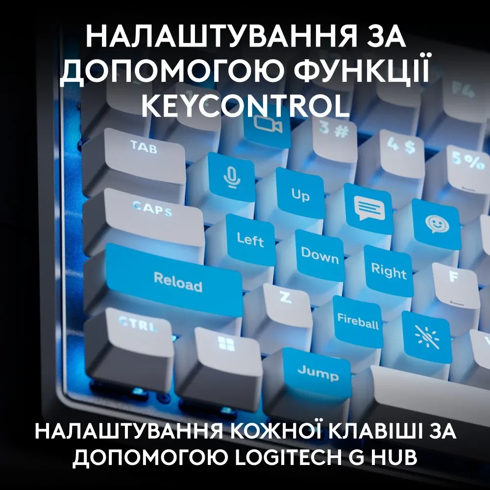 Клавiатура Logitech G PRO X TKL Rapid White (920-013242)