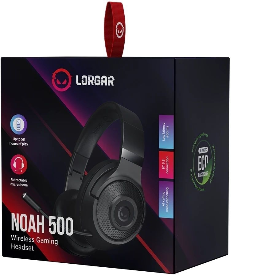Навушники Lorgar Noah 500 Wireless Gaming Black (LRG-GHS500)