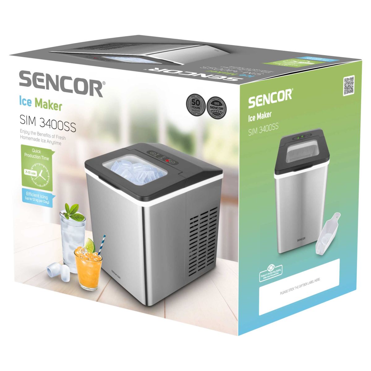 Льодогенератор побутовий Sencor SIM 3400SS
