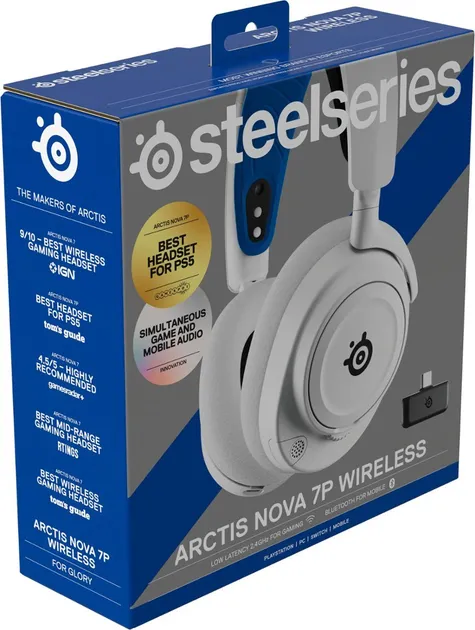 Навушники SteelSeries Arctis Nova 7P Wireless White (61561)
